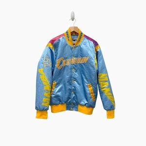Headgear Classics Mamba Mentality Crenshaw Satin Varsity Jacket Blue Mens XL